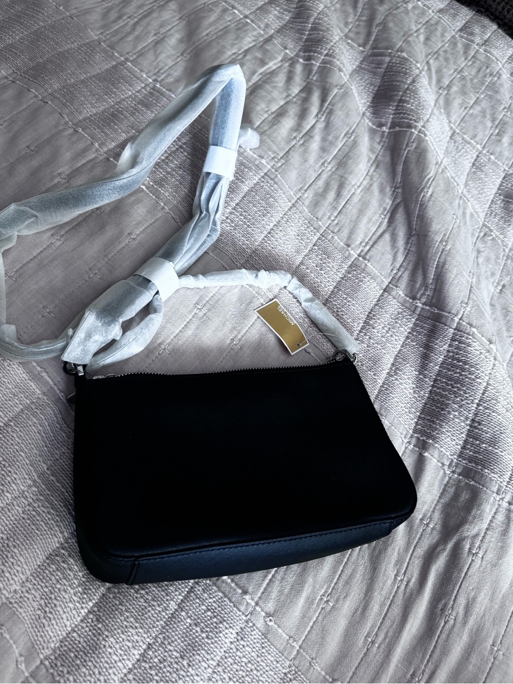 Michael Kors Black Saffiano Crossbody Belt Bag - Picture 7 of 8